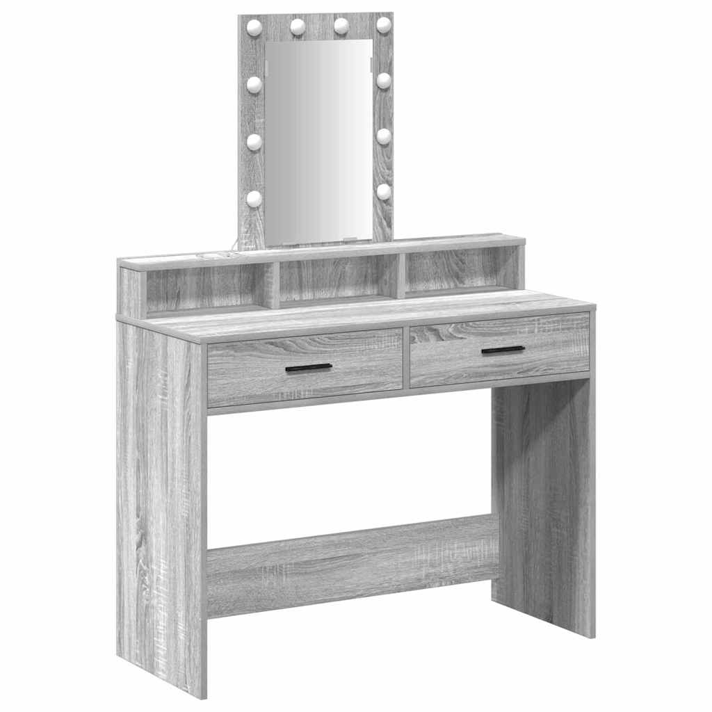 Table de Toilette Gris 100 x 41 x 140 cm Bois d'ingénierie - XIOS