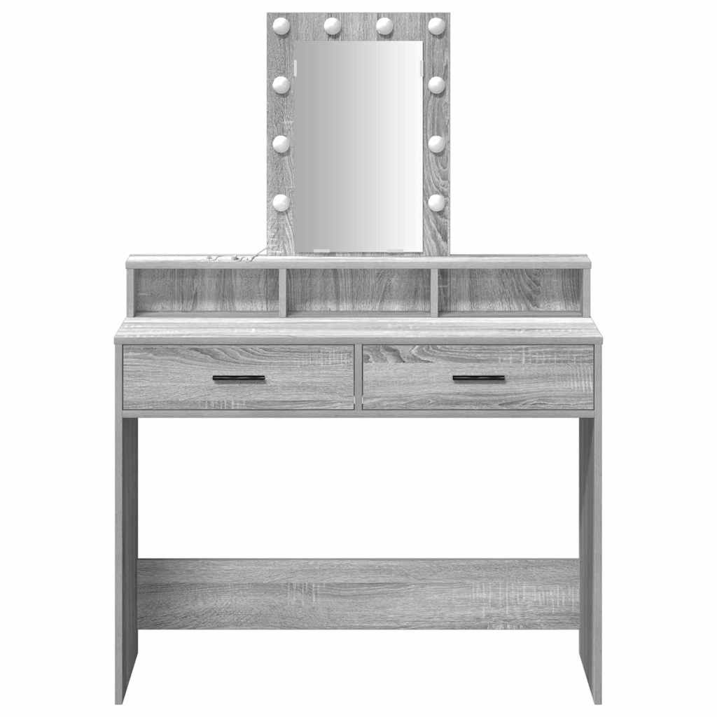 Table de Toilette Gris 100 x 41 x 140 cm Bois d'ingénierie - XIOS