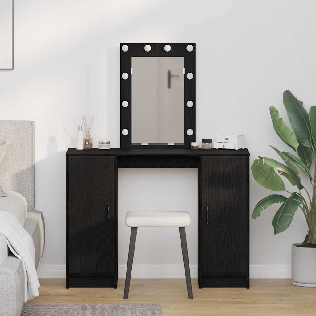 Table de Toilette Noir 102 x 33 x 135 cm Bois d'ingénierie - XIOS