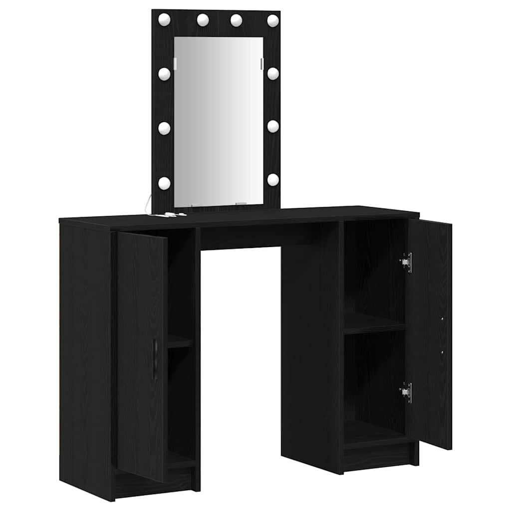 Table de Toilette Noir 102 x 33 x 135 cm Bois d'ingénierie - XIOS