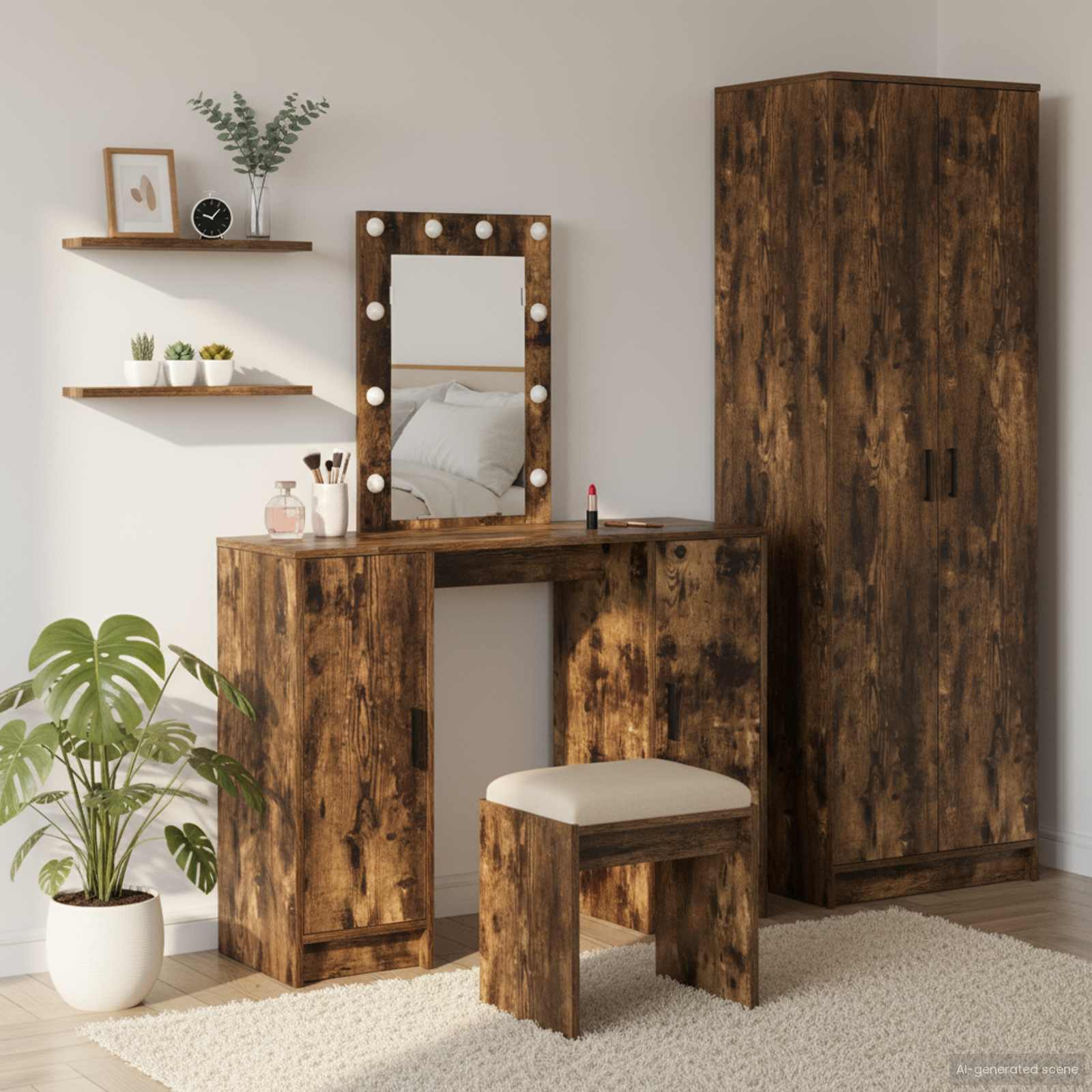 Table de Toilette Marron 102 x 33 x 135 cm Bois d'ingénierie - XIOS
