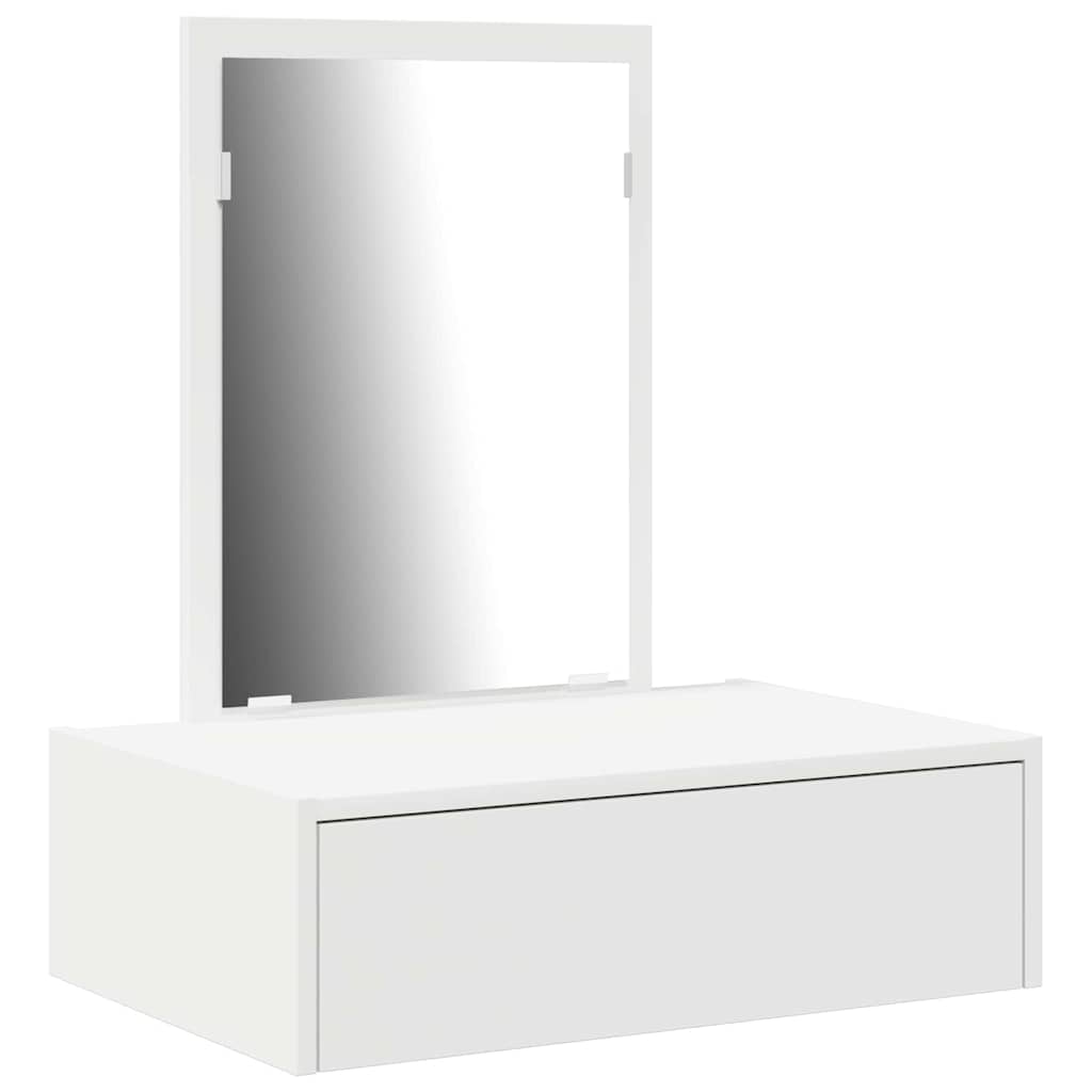 Table de Toilette Blanc 60 x 40 x 70 cm Bois d'ingénierie