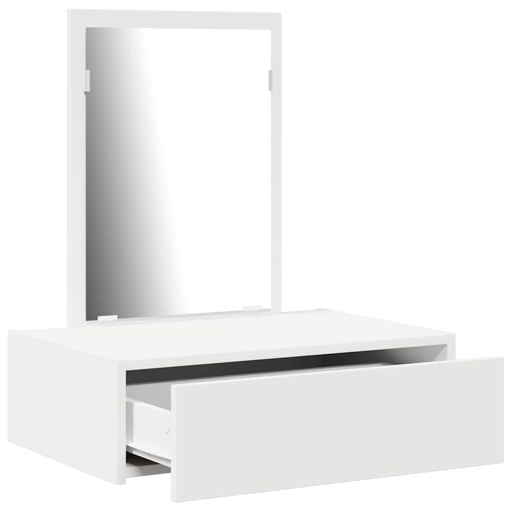 Table de Toilette Blanc 60 x 40 x 70 cm Bois d'ingénierie