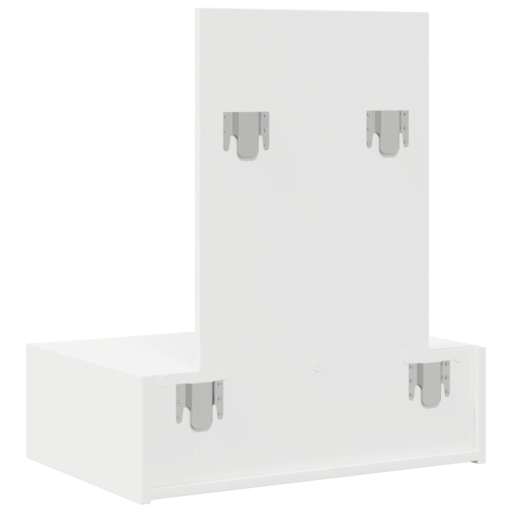 Table de Toilette Blanc 60 x 40 x 70 cm Bois d'ingénierie