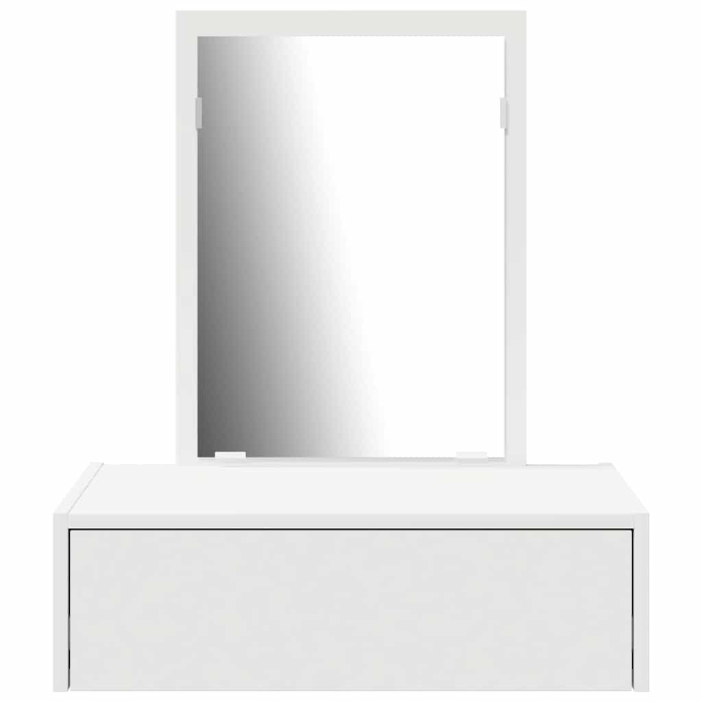 Table de Toilette Blanc 60 x 40 x 70 cm Bois d'ingénierie