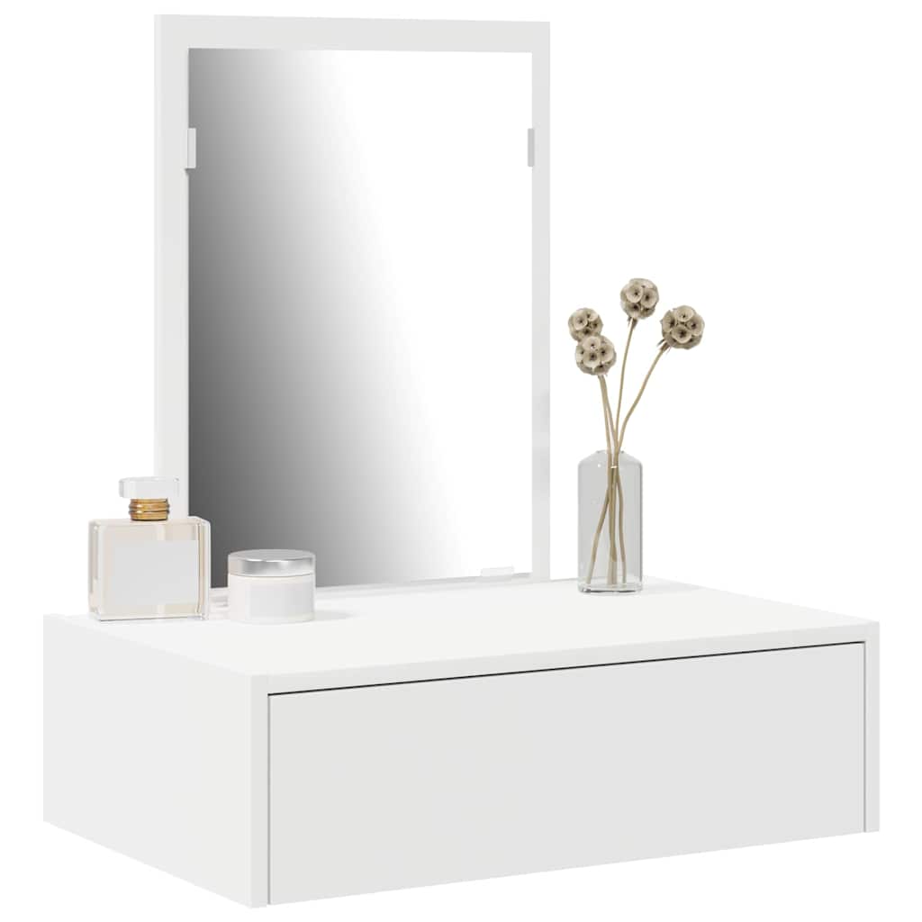 Table de Toilette Blanc 60 x 40 x 70 cm Bois d'ingénierie