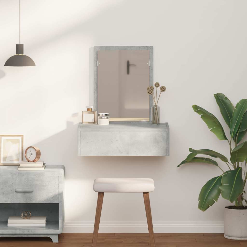 Table de Toilette Gris 60 x 40 x 70 cm Bois d'ingénierie - XIOS