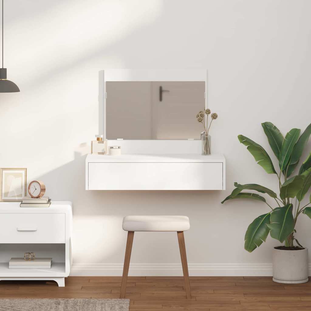 Table de Toilette Blanc 83 x 40 x 70 cm Bois d'ingénierie - XIOS