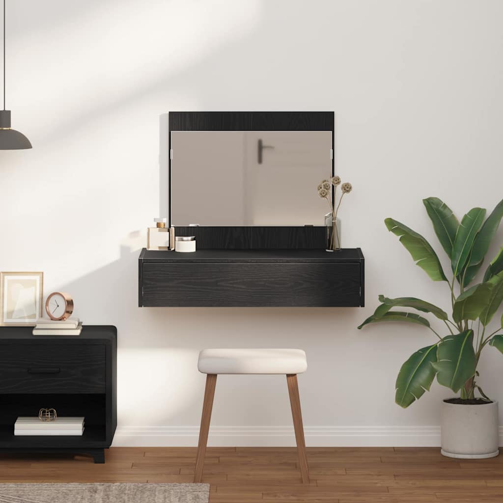 Table de Toilette Noir 83 x 40 x 70 cm Bois d'ingénierie