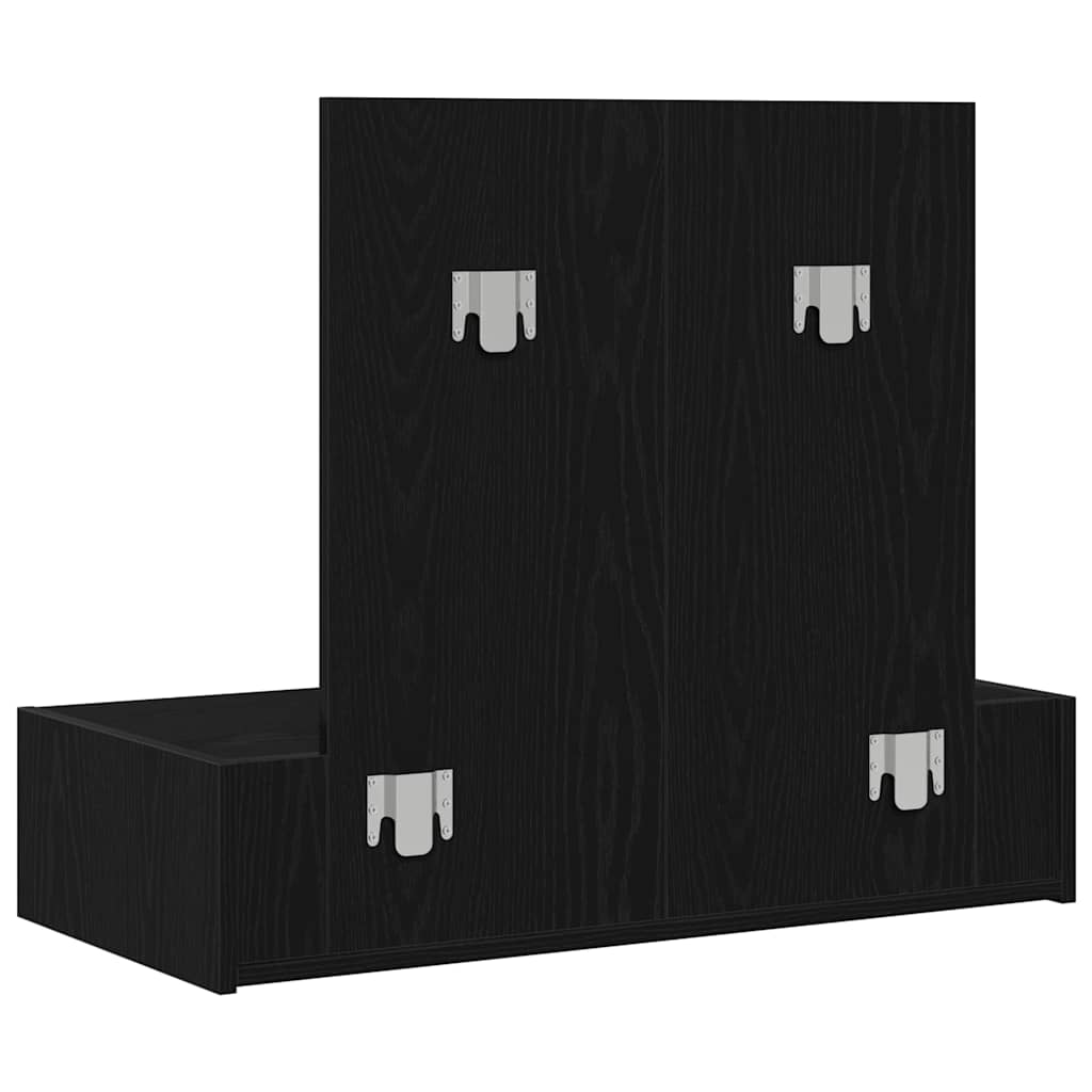 Table de Toilette Noir 83 x 40 x 70 cm Bois d'ingénierie
