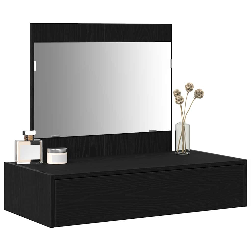 Table de Toilette Noir 83 x 40 x 70 cm Bois d'ingénierie