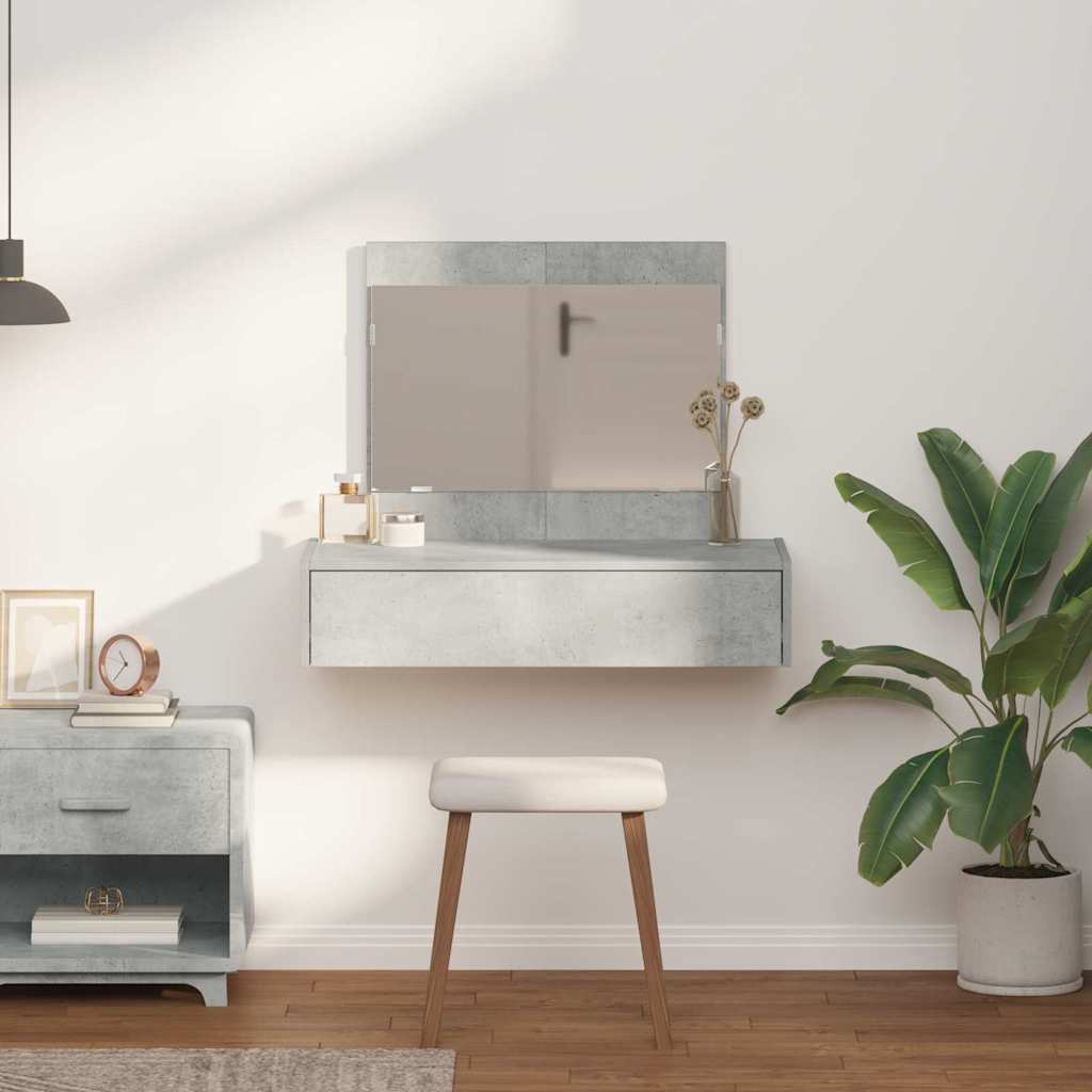 Table de Toilette Gris 83 x 40 x 70 cm Bois d'ingénierie - XIOS
