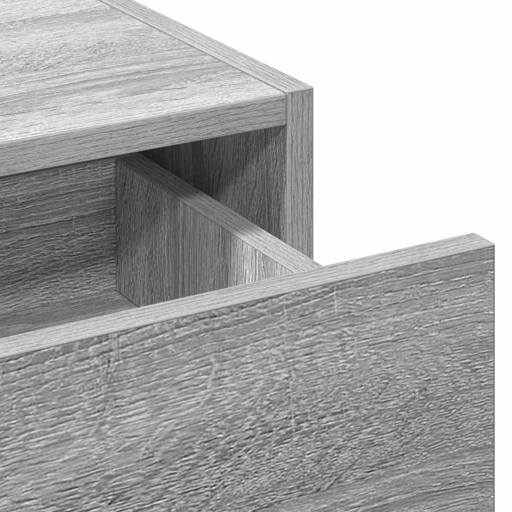 Table de Toilette Gris 83 x 40 x 70 cm Bois d'ingénierie