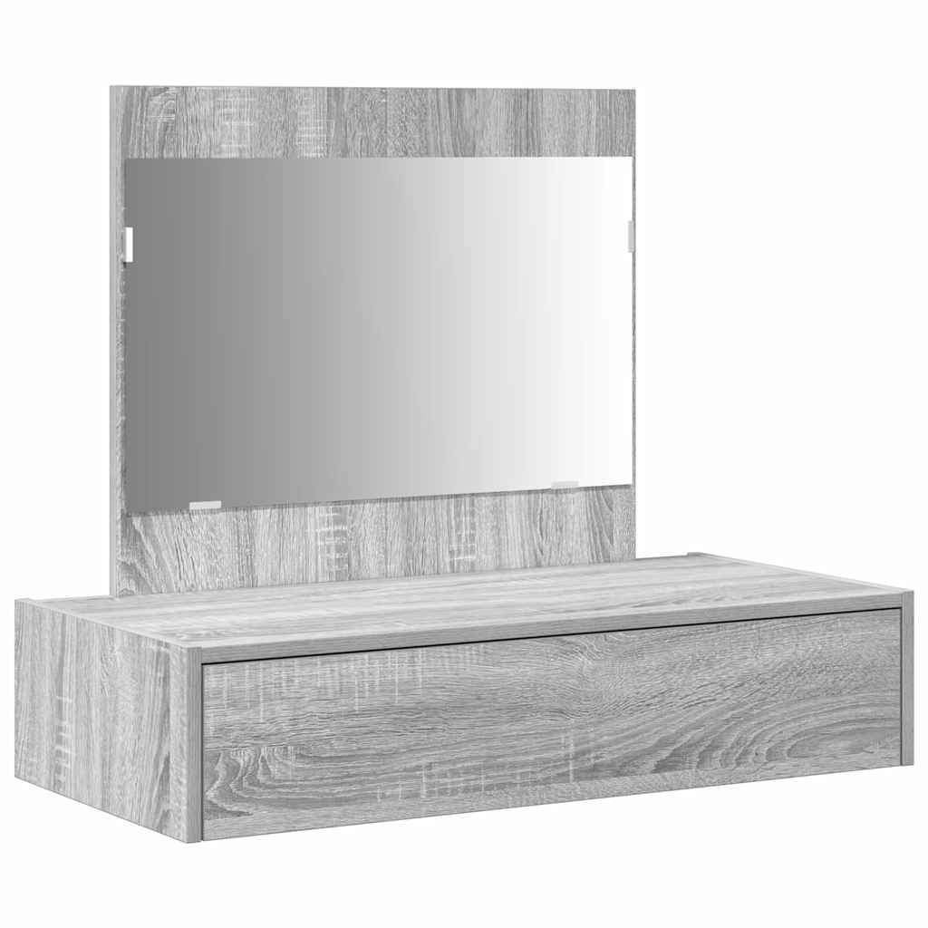 Table de Toilette Gris 83 x 40 x 70 cm Bois d'ingénierie