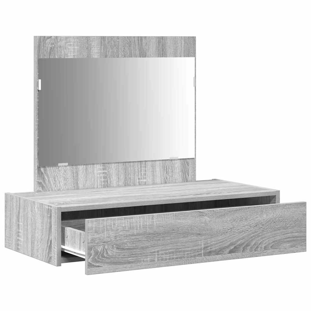 Table de Toilette Gris 83 x 40 x 70 cm Bois d'ingénierie