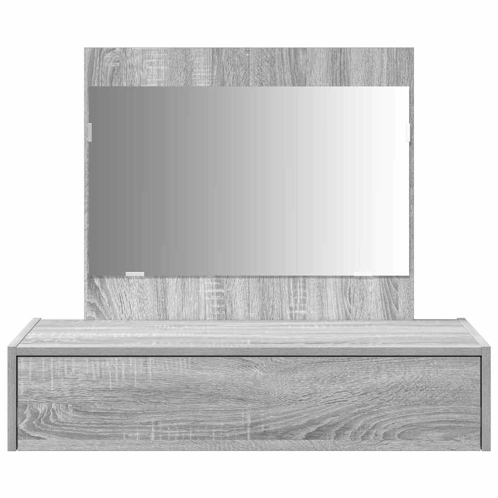 Table de Toilette Gris 83 x 40 x 70 cm Bois d'ingénierie