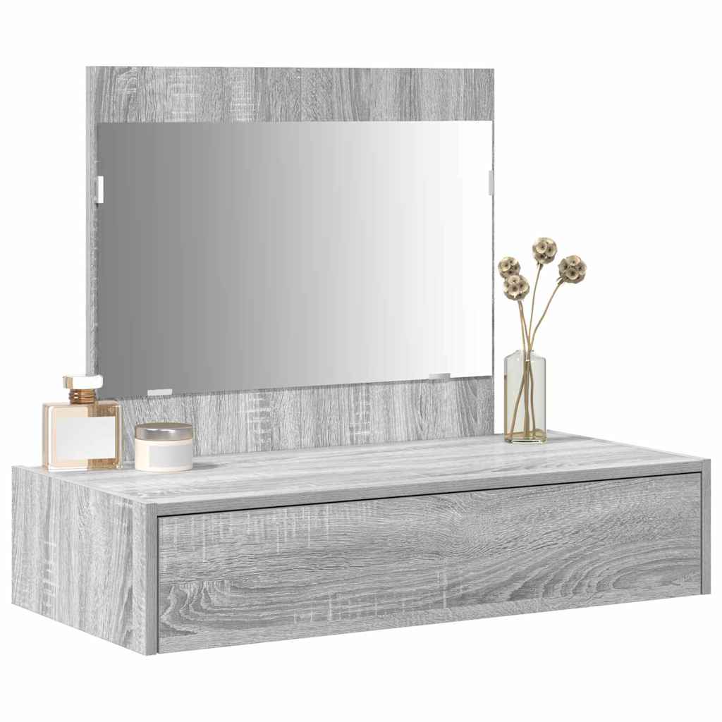 Table de Toilette Gris 83 x 40 x 70 cm Bois d'ingénierie
