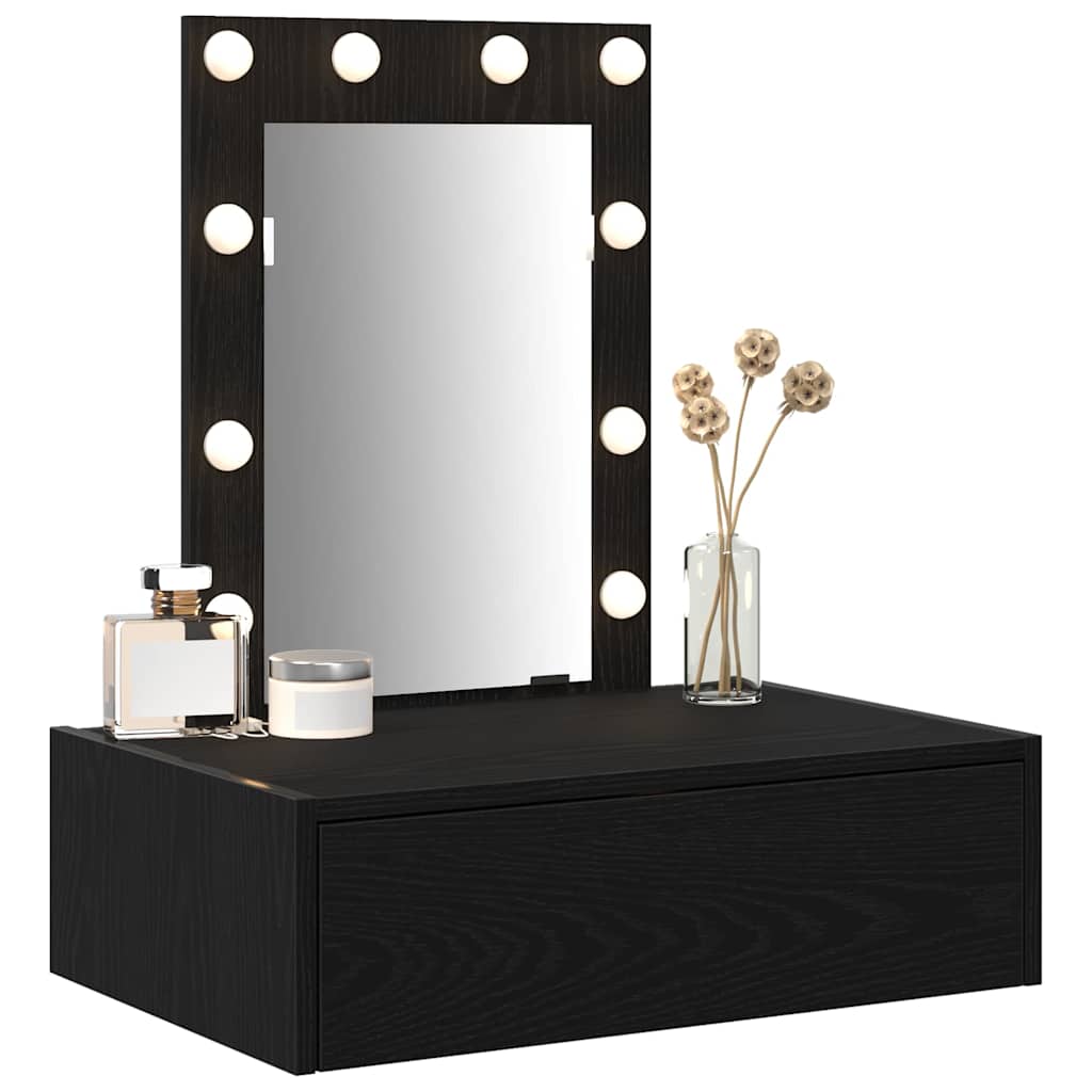 Table de Toilette Noir 60 x 40 x 70 cm Bois d'ingénierie - XIOS
