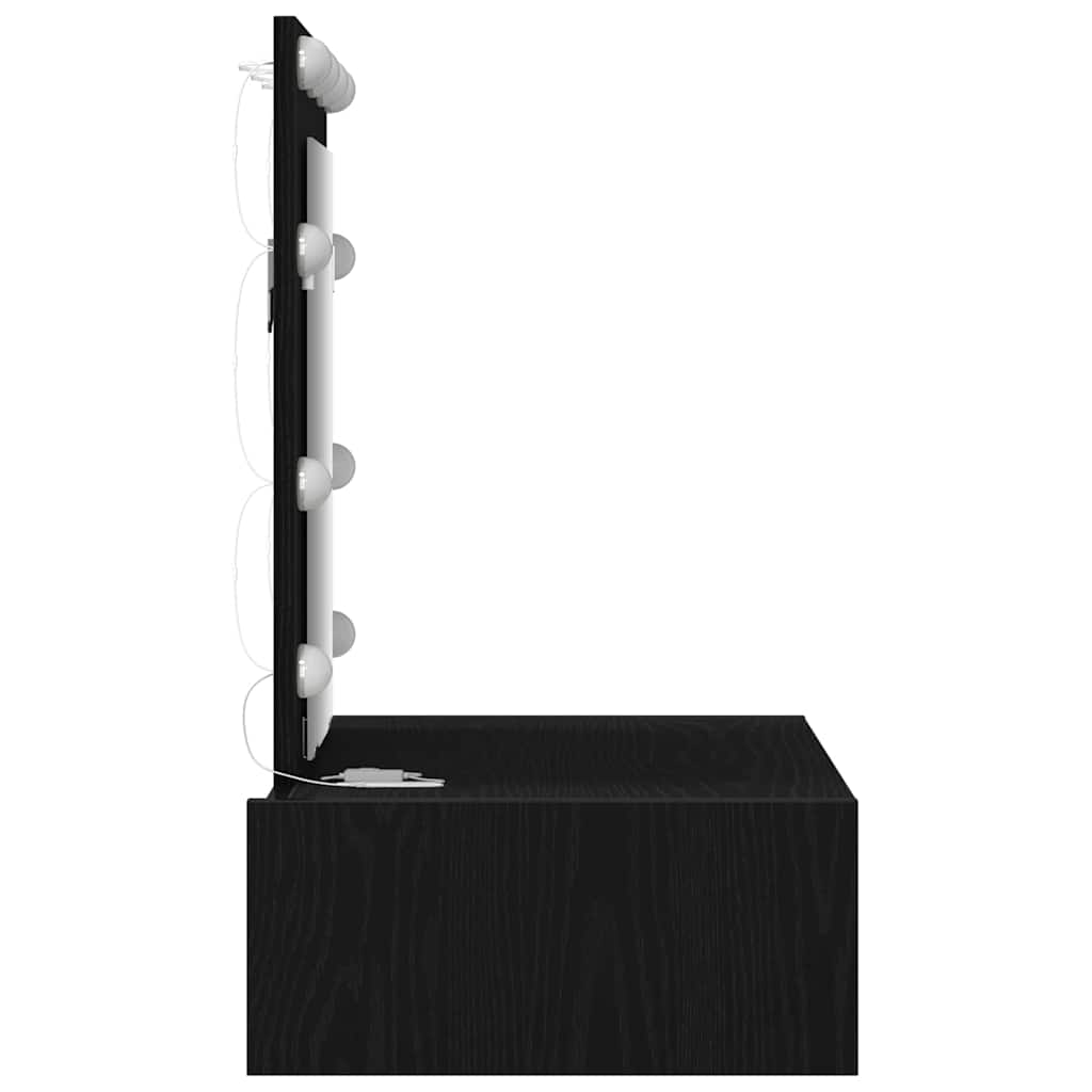 Table de Toilette Noir 60 x 40 x 70 cm Bois d'ingénierie - XIOS