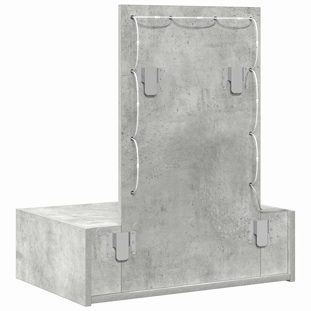 Table de Toilette Gris 60 x 40 x 70 cm Bois d'ingénierie - XIOS