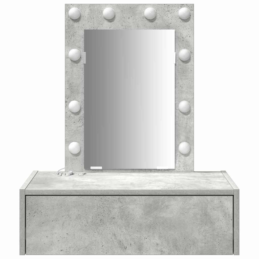 Table de Toilette Gris 60 x 40 x 70 cm Bois d'ingénierie - XIOS