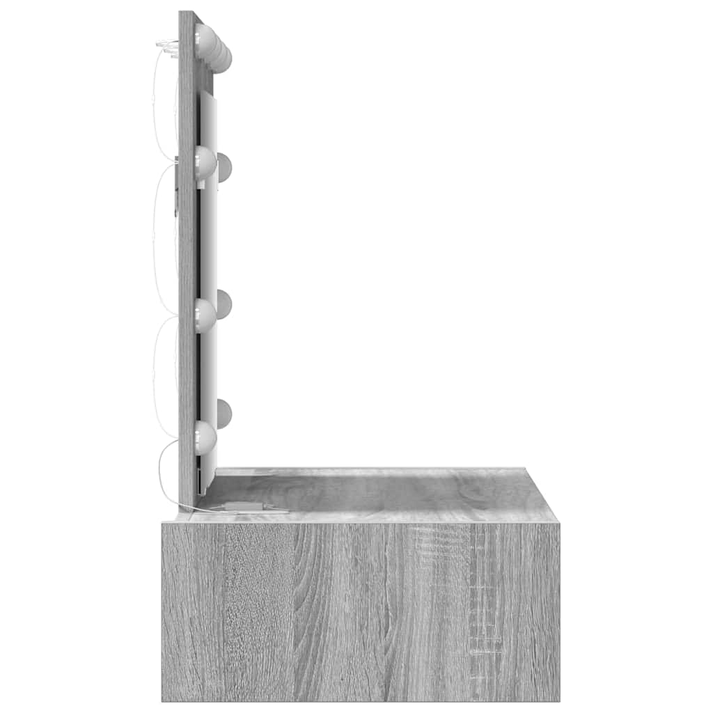 Table de Toilette Gris 60 x 40 x 70 cm Bois d'ingénierie - XIOS