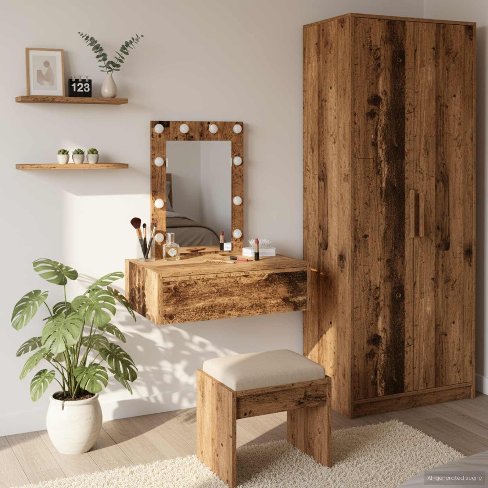 Table de Toilette Marron 60 x 40 x 70 cm Bois d'ingénierie - XIOS