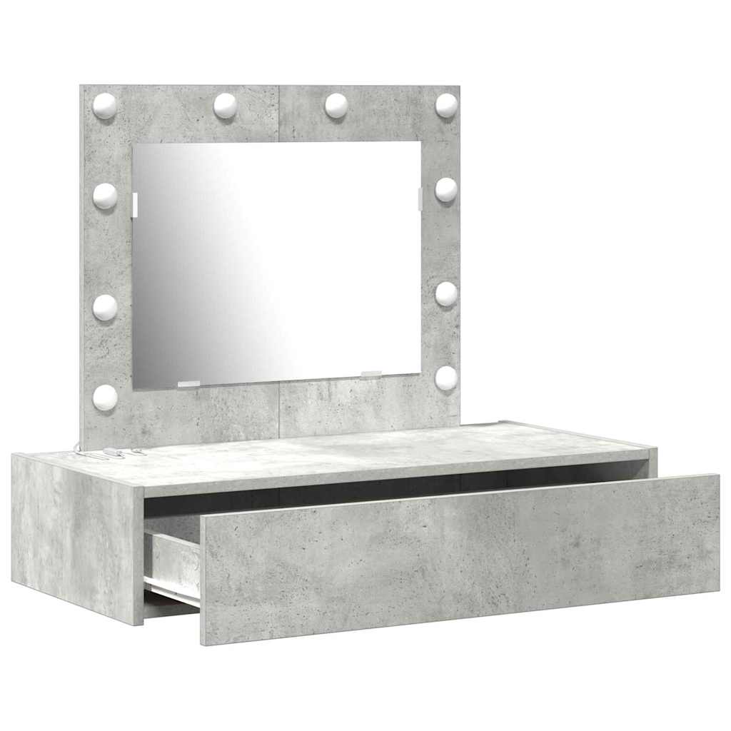 Table de Toilette Gris 83 x 40 x 70 cm Bois d'ingénierie - XIOS