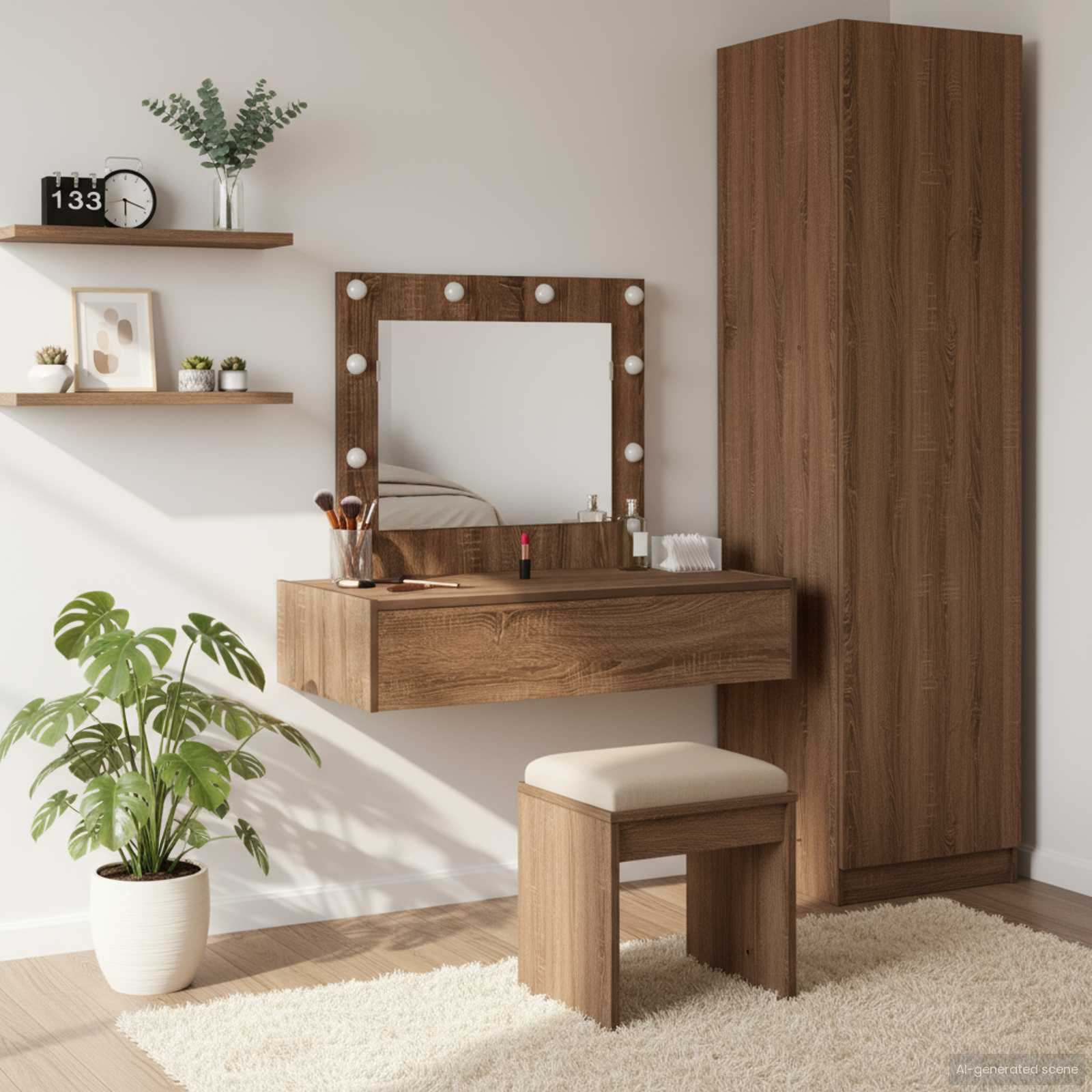 Table de Toilette Marron 83 x 40 x 70 cm Bois d'ingénierie - XIOS