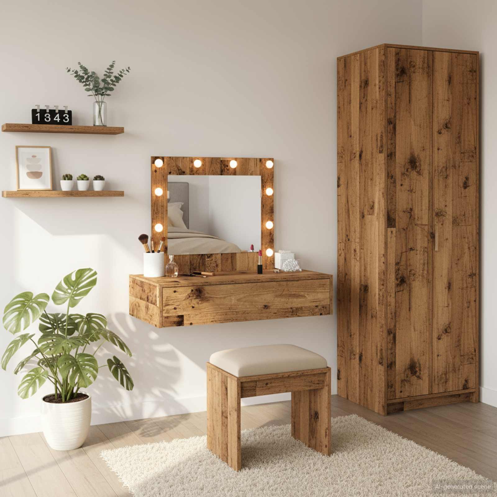 Table de Toilette Marron 83 x 40 x 70 cm Bois d'ingénierie - XIOS