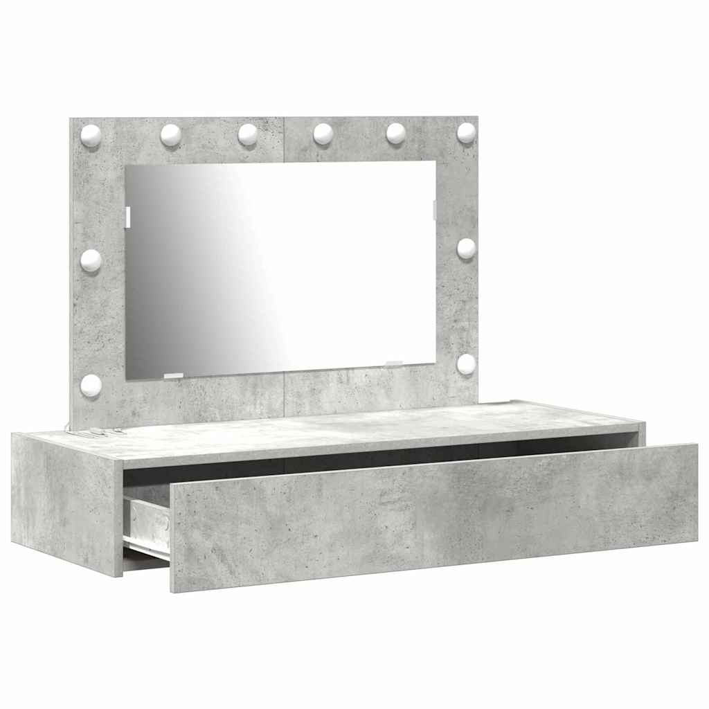 Table de Toilette Gris 100 x 40 x 70 cm Bois d'ingénierie - XIOS