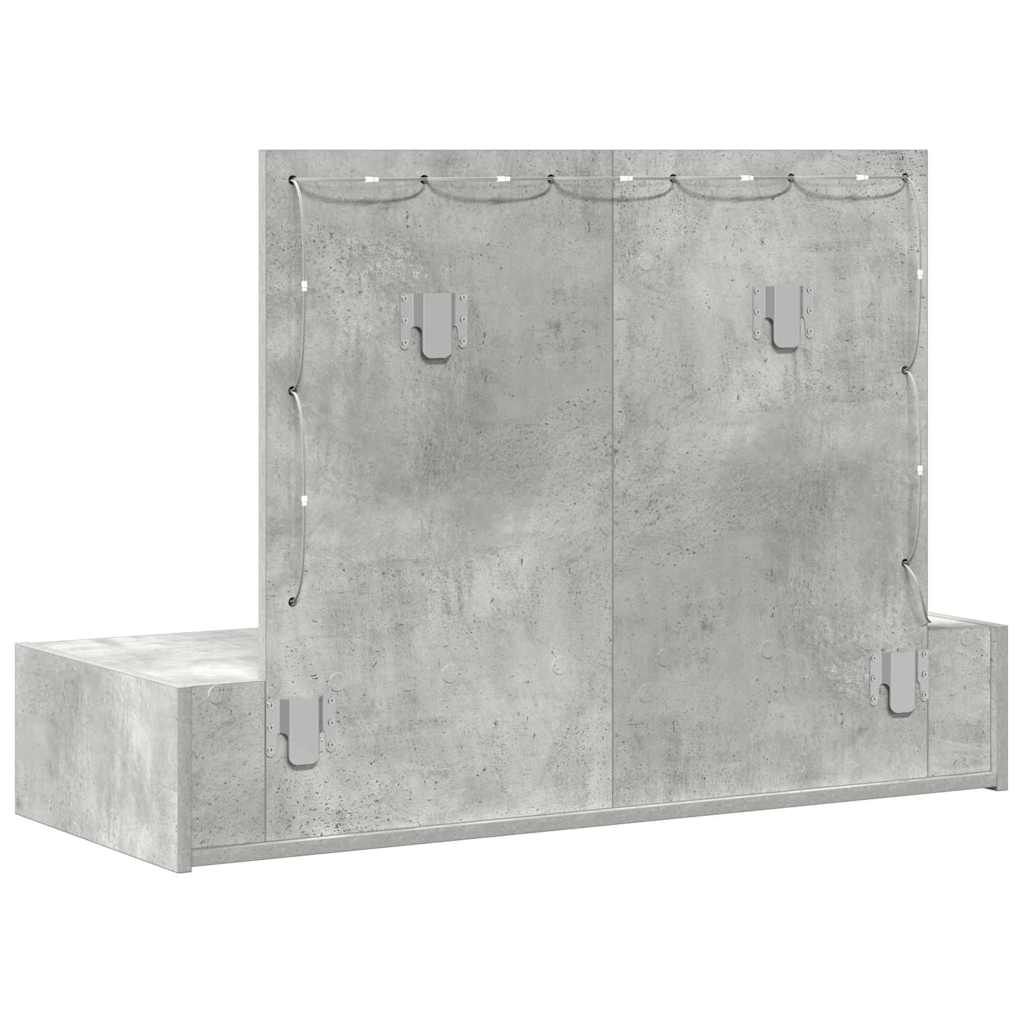 Table de Toilette Gris 100 x 40 x 70 cm Bois d'ingénierie - XIOS