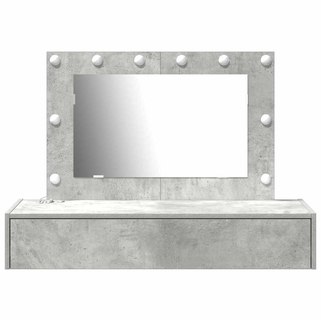 Table de Toilette Gris 100 x 40 x 70 cm Bois d'ingénierie - XIOS