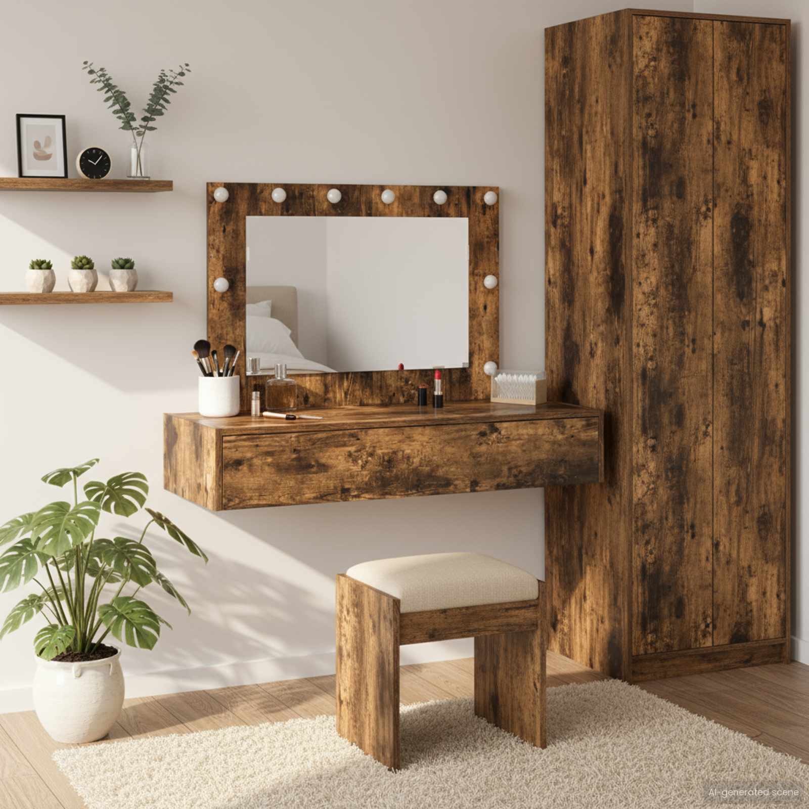 Table de Toilette Marron 100 x 40 x 70 cm Bois d'ingénierie - XIOS