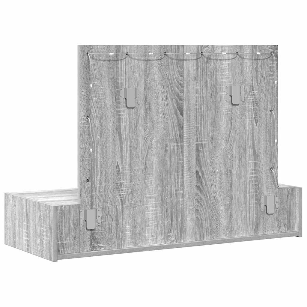Table de Toilette Gris 100 x 40 x 70 cm Bois d'ingénierie - XIOS