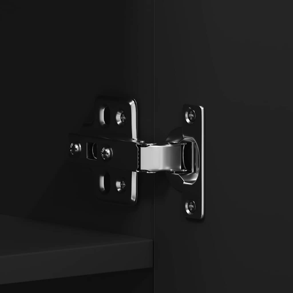 Cabinet à chaussures Noir 80 x 35.5 x 180 cm Bois d'ingénierie - XIOS
