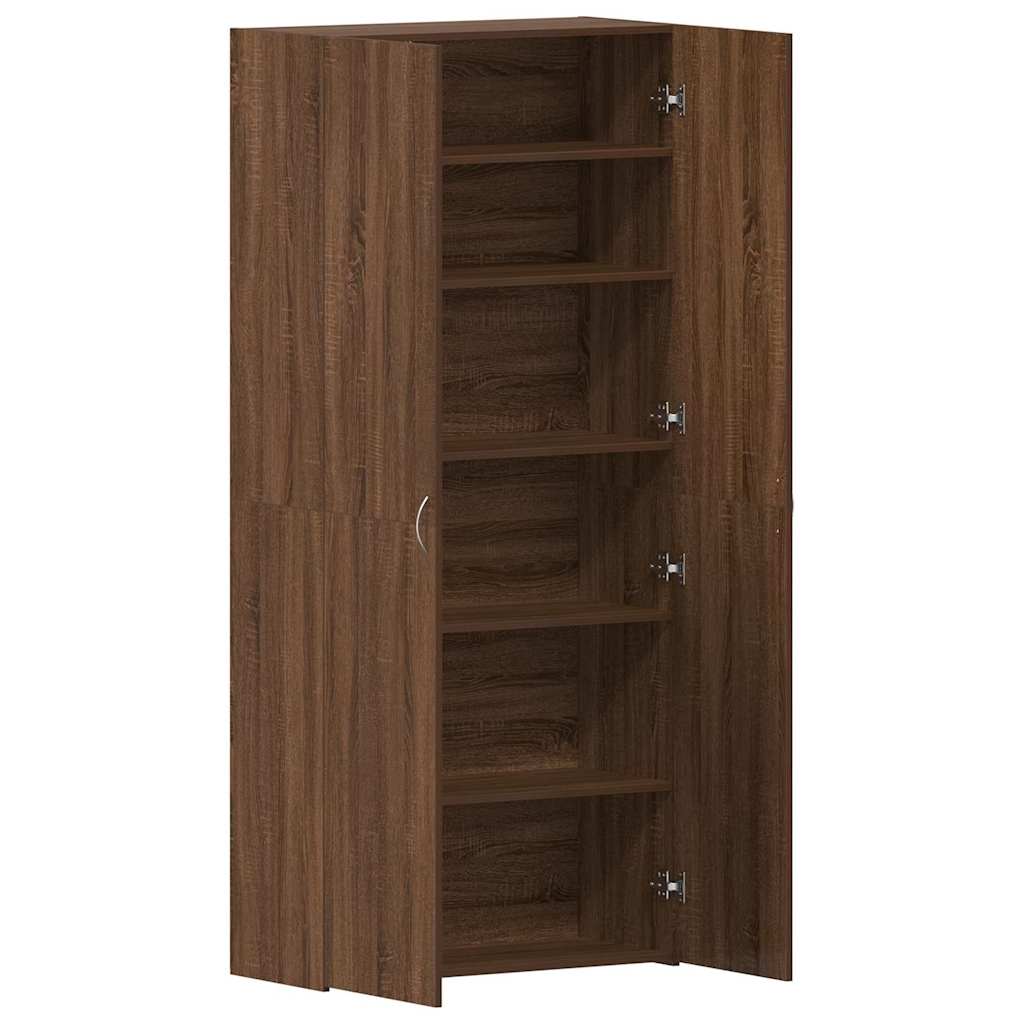 Cabinet à chaussures avec étagère Marron 80 x 35.5 x 180 cm - XIOS