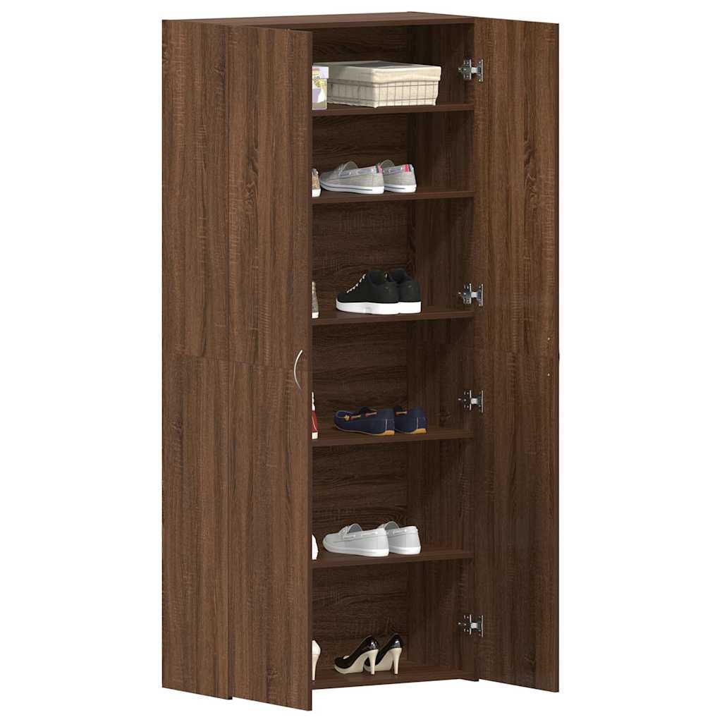 Cabinet à chaussures avec étagère Marron 80 x 35.5 x 180 cm - XIOS