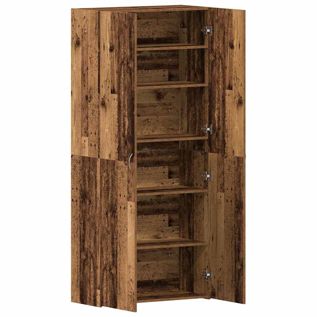 Cabinet à chaussures avec étagère Marron 80 x 35.5 x 180 cm - XIOS