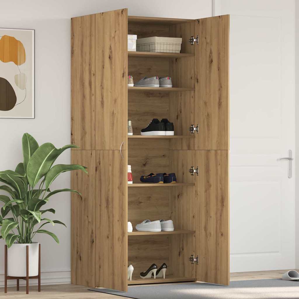 Cabinet à chaussures avec étagère Marron 80 x 35.5 x 180 cm - XIOS