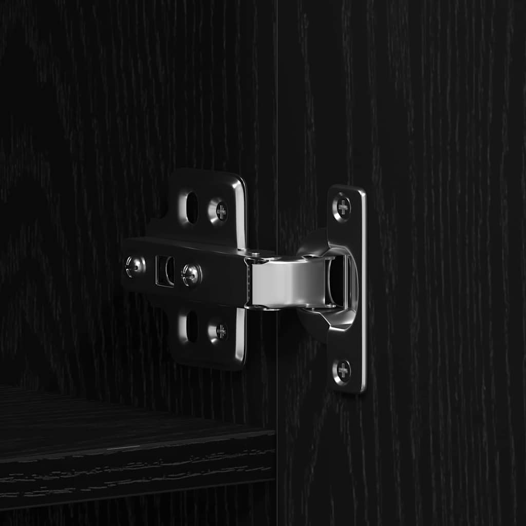 Cabinet à chaussures Noir 80 x 35.5 x 180 cm Bois d'ingénierie - XIOS