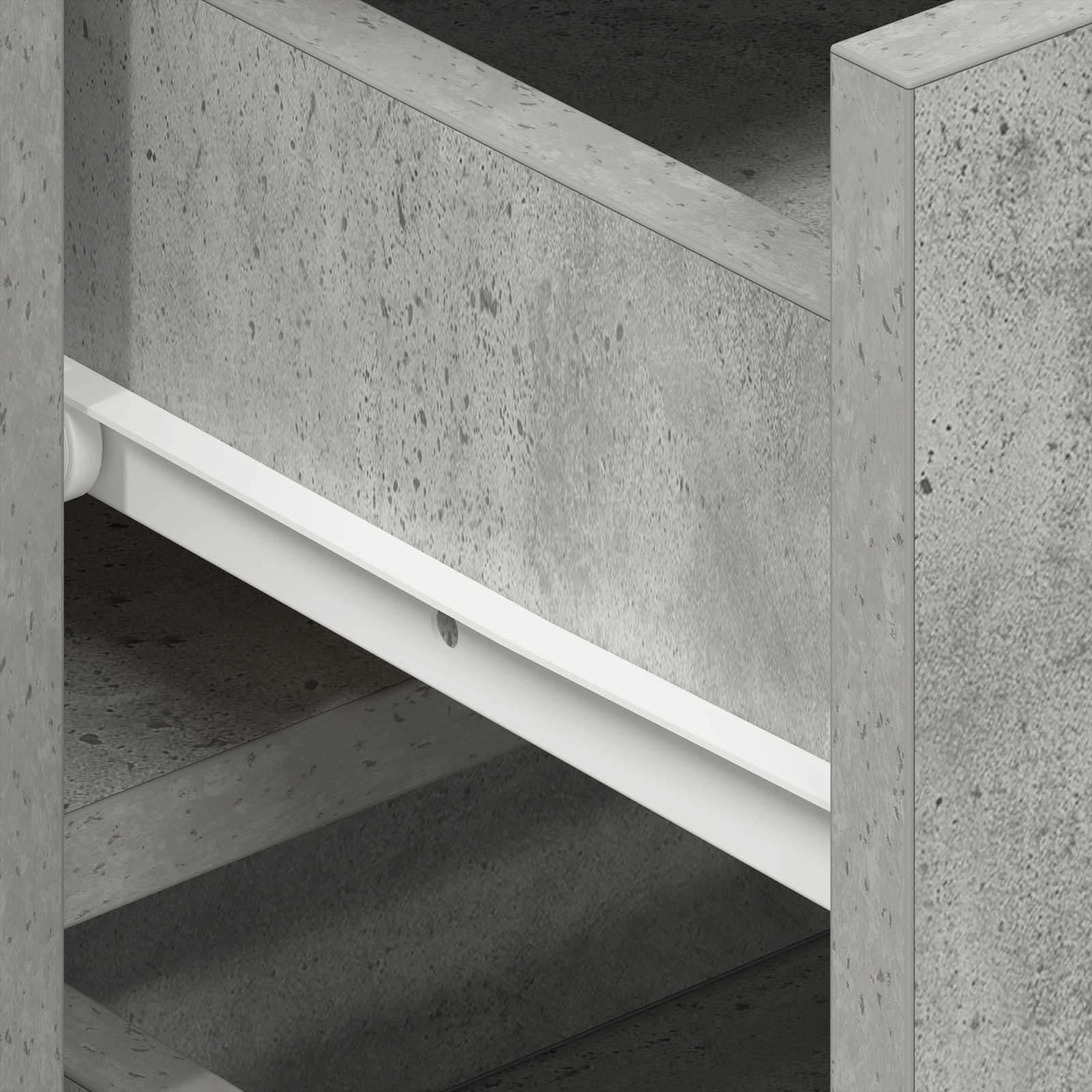 Buffet Gris béton 120 x 36 x 69 cm Bois d'ingénierie