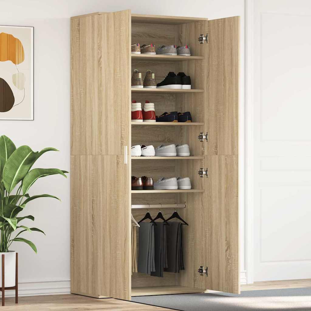 Cabinet à chaussures Marron 80 x 39 x 180 cm Bois d'ingénierie - XIOS
