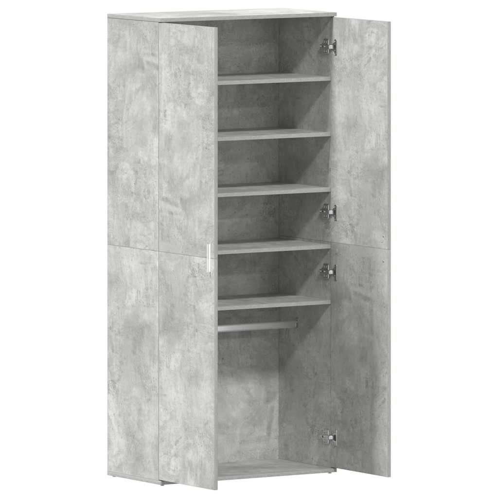 Cabinet à chaussures Gris 80 x 39 x 180 cm Bois d'ingénierie - XIOS