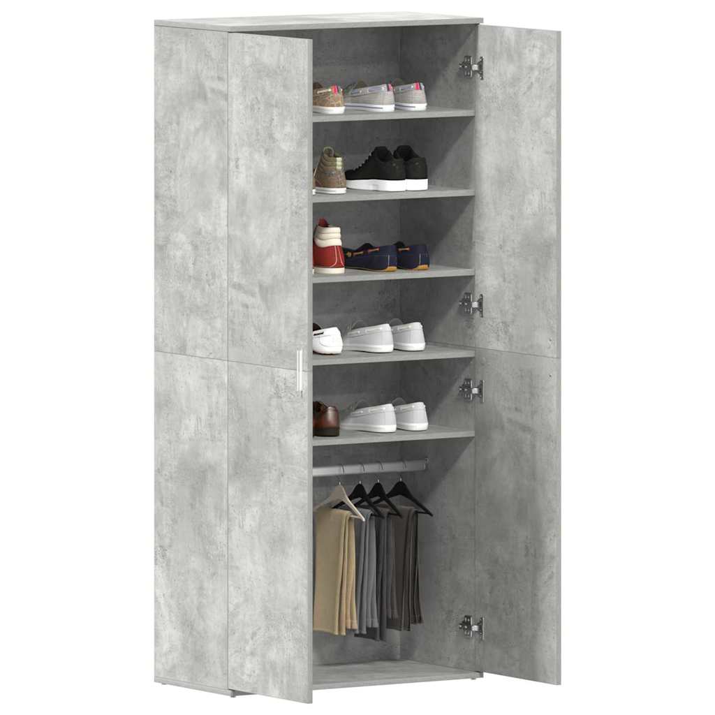 Cabinet à chaussures Gris 80 x 39 x 180 cm Bois d'ingénierie - XIOS