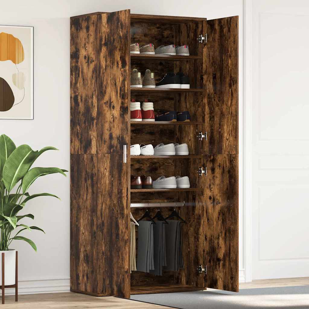 Cabinet à chaussures Marron 80 x 39 x 180 cm Bois d'ingénierie - XIOS