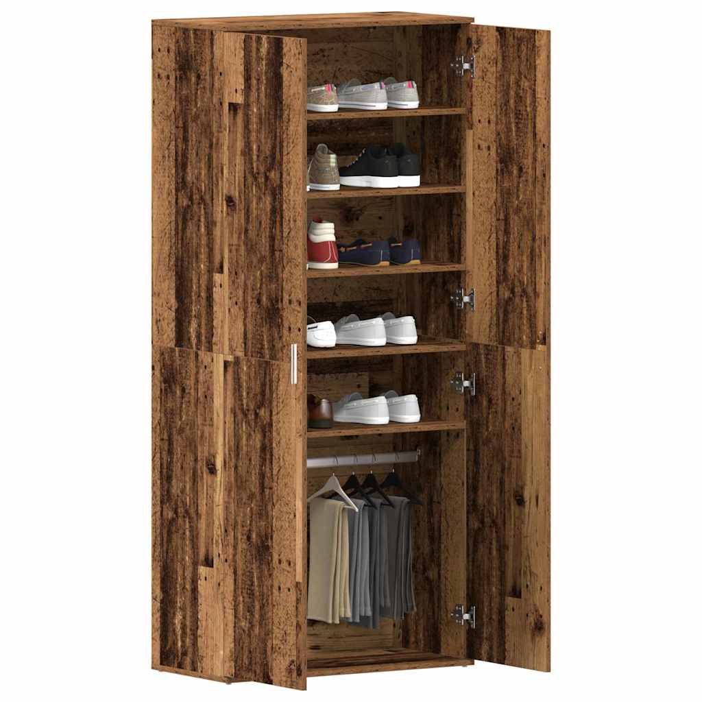 Cabinet à chaussures Marron 80 x 39 x 180 cm Bois d'ingénierie - XIOS
