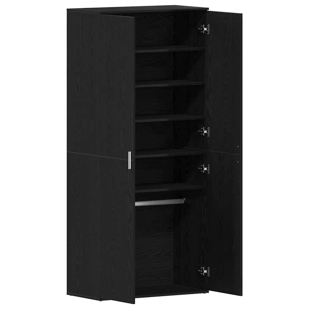 Cabinet à chaussures Noir 80 x 39 x 180 cm Bois d'ingénierie - XIOS