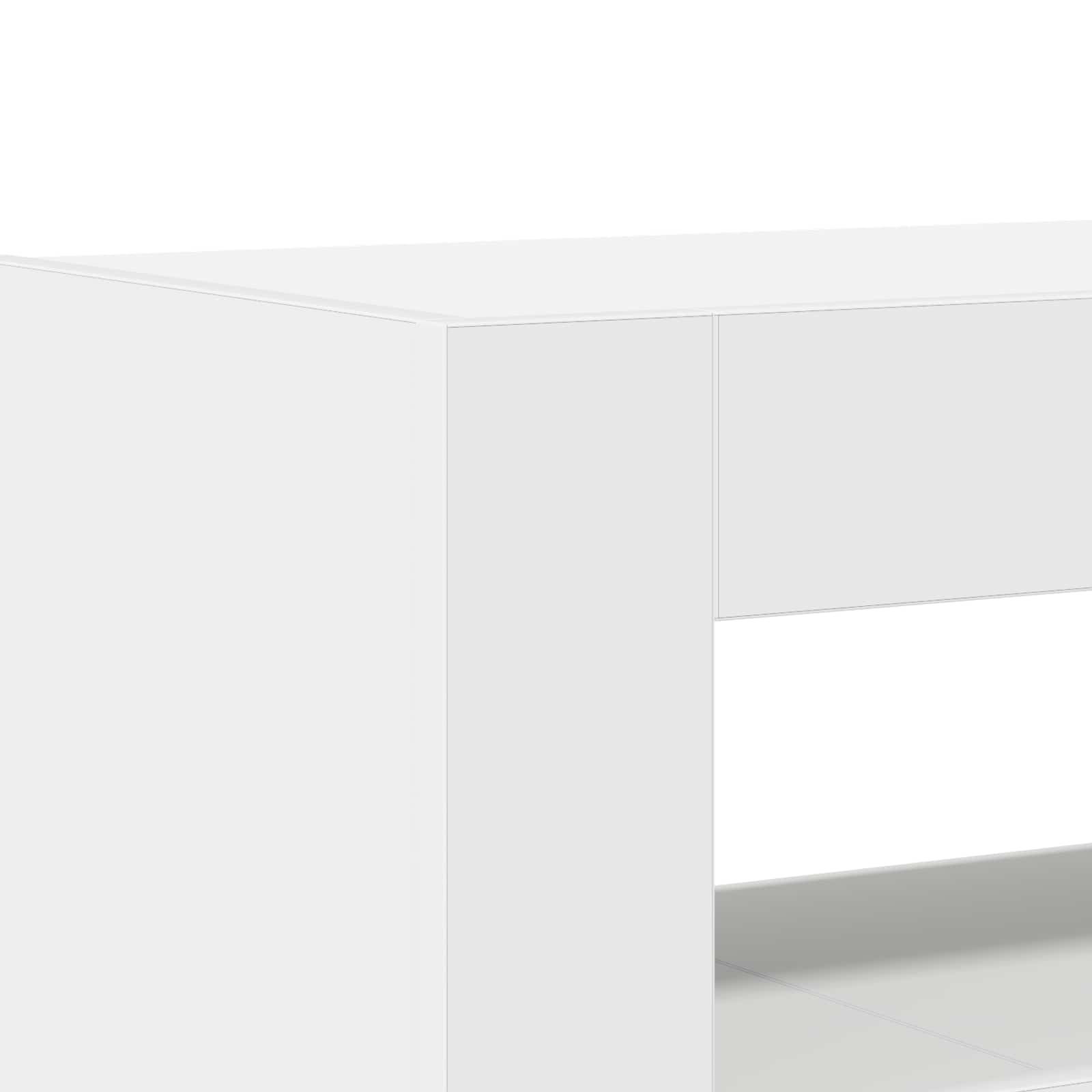 Buffet Blanc 116 x 30 x 75 cm Bois d'ingénierie
