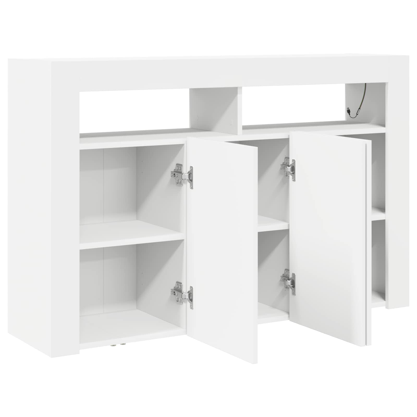 Buffet Blanc 116 x 30 x 75 cm Bois d'ingénierie